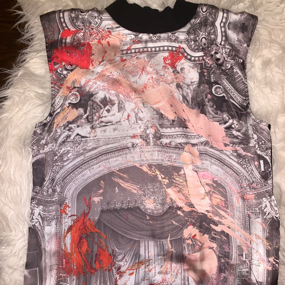 Zara printed high neck blouse.